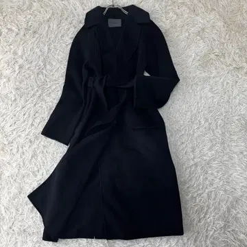 SPICK&SPAN 더블 페이스 울 벨티드 코트 블랙 현행 택