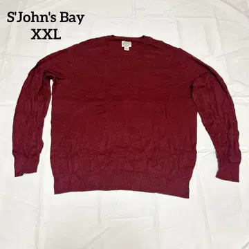 S'John's Bay 버건디 V넥 스웨터 [ XXL ] 남성용