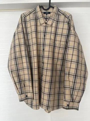 BEAMS HEART 긴팔 셔츠 L 사이즈 체크 무늬