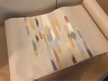 미재단 쓰즈레 오비 쓰즈레 나고야 오비 순수 실크 베이지 계열