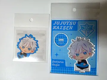 주술회전 이온 한정판 고죠 아크릴 스탠드, 스티커 세트