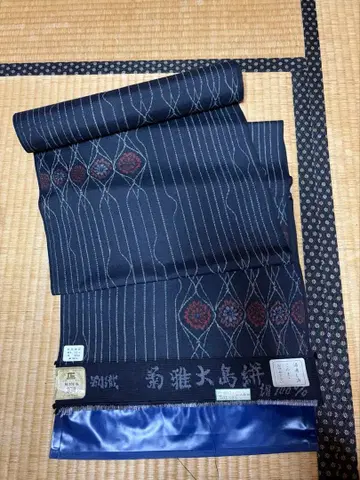 국아 오시마 카스리 옷감 실크 100%