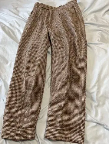 Omar Afridi 22SS 체크 무늬 와이드 팬츠 슬랙스