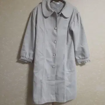 axes femme 얇은 그레이 롱 코트