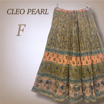 인도 면 스커트 티어드 라메 꽃무늬 에스닉 민족 보헤미안 롱