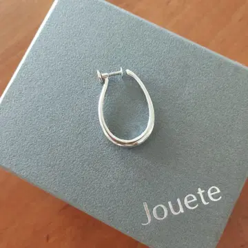 Jouete 실버 눈물형 후프 반지 한쪽