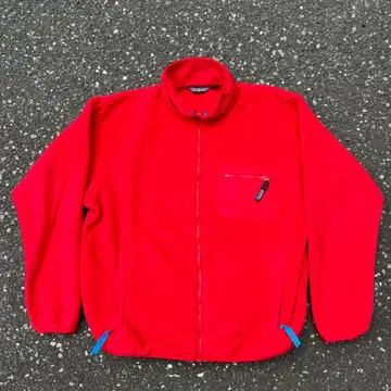 Patagonia 1988년산 신틸라 풀 집업 플리스 레드