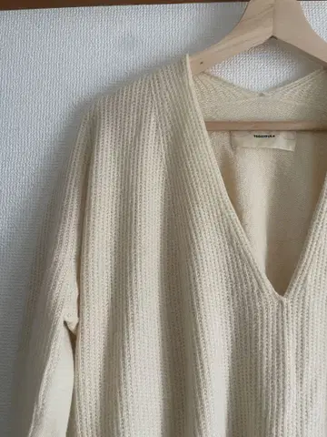 Todayful 아이보리 V넥 니트 롱 원피스 SIZE36