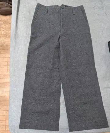 마가렛호웰 울100% 그레이 와이드 팬츠