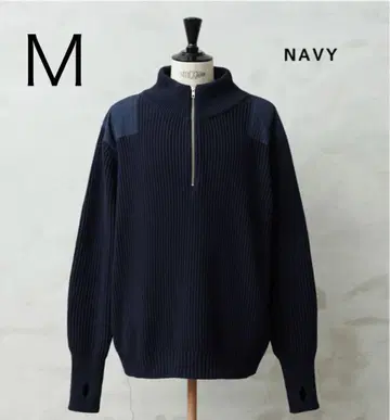 시착만 한 상품 미군 명령어 하프 지퍼 스웨터 WAIPER navy M