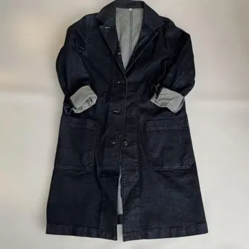 무인양품 ( 다크 데님 롱 코트 )