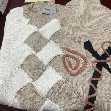 새상품급 SIMPLE LIFE 심플 라이프 레이온 면 니트 일본제 L