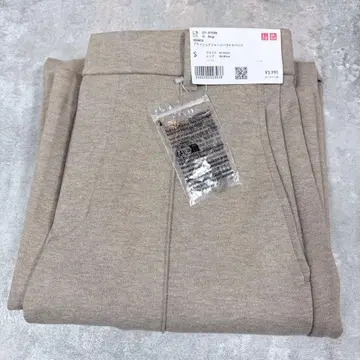 [ 새상품 ] 유니클로 브러쉬드 저지 와이드 팬츠 S 베이지