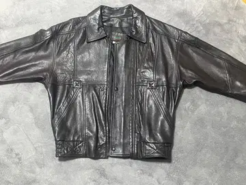 80s 캐나다 천연 가죽 가죽 숏 자켓