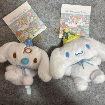 산리오 시나몬 밀크 애프터 파티 봉제 인형 키링 세트