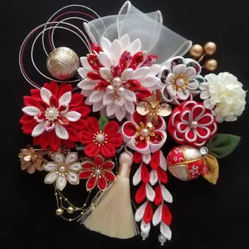 츠마미자이쿠 머리 장식 성인식 시치고산