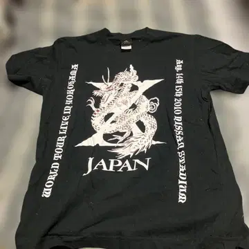96. X JAPAN WORLD TOUR 2010 티셔츠 S 사이즈