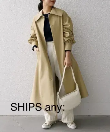 SHIPS any: 클래시컬 스텐카라 코트 트렌치코트