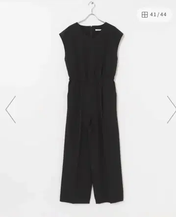 블랙 슬리브리스 점프수트