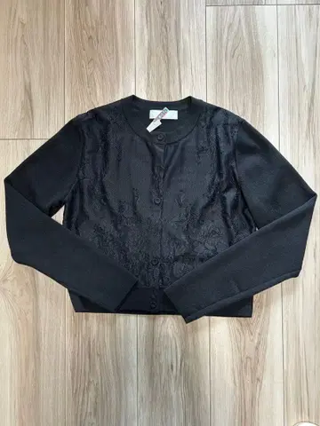 CELFORD 블랙 레이스 가디건 36