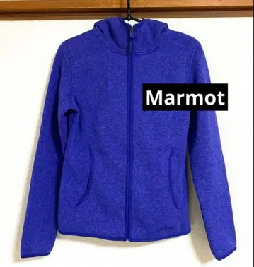 Marmot 마모트 니트 플리스 풀 집업 후드티 보라색