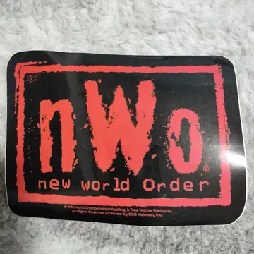 nwo 스티커 빅 사이즈 블랙 베이스 x 빨간색 글자