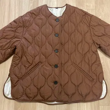 ZARA 다운 자켓 여성용 M 브라운 퀼팅 자켓
