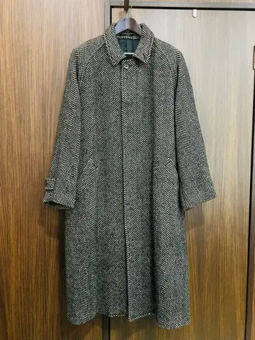 컨디션 최상 BARREAUX 발루 고급 울 헤링본 코트 이탈리아 L