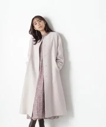 N.Natural Beauty Basic 형태 노카라 모사 코트