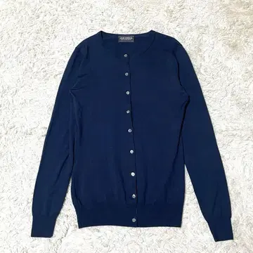 새상품급 존스메들리 메리노울 가디건 쉘 버튼 크루넥