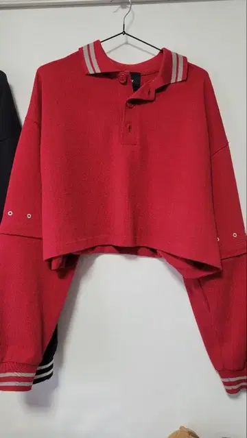 [ GRANCY ] 지퍼 레이어드 와이드 숏 피케 셔츠