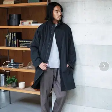 발수 스탠드 카라 패커블 코트 나일론 코트 사이즈/L