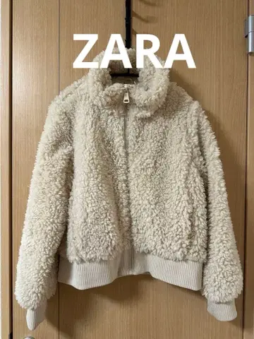 ZARA 보아 자켓 M 크림색 보아 블루종