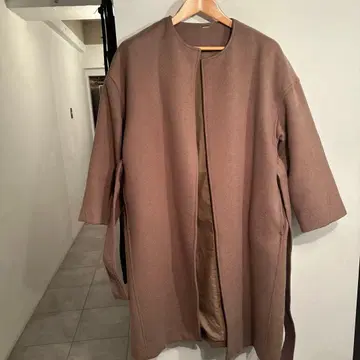 Mila Owen 벨트 롱 코트 브라운