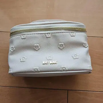 MARY QUANT 꽃무늬 파우치 라이트 그레이