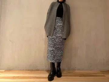 레오파드 타이트 스커트 엘렌딕