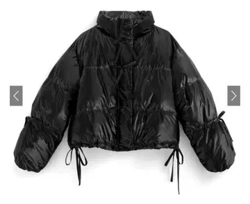 grl kd84 리본 다운 자켓 블랙