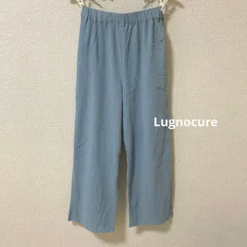 Lugnocure 와이드 팬츠 블루 허리밴딩