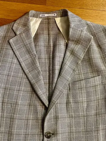 ZARA 체크 무늬 테일러드 자켓