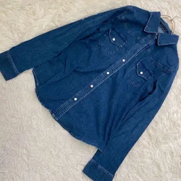 theory 데님 셔츠 인디고 블루 6 겉옷 캐주얼 돌려입기