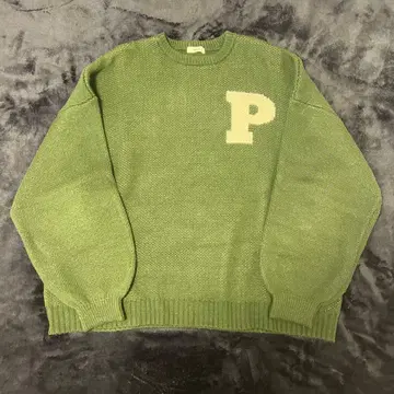 Perushu P 자카드 오버 사이즈 니트