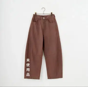 미사용품 [ KELEN / 케렌 ] 커브 디자인 컬러 데님 ( 브라운 )