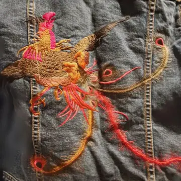 DKNY 봉황 자수 디자인 데님 자켓 G