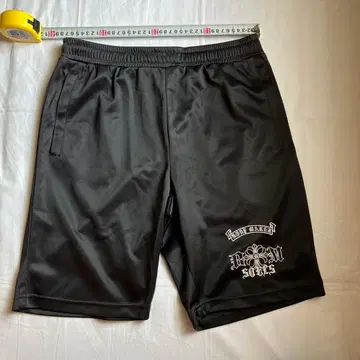 블랙 숏팬츠 자수 로고 포함