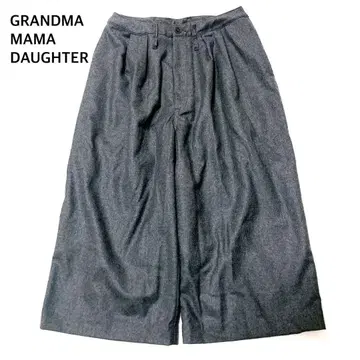 [ 새상품급 ] 그랑마마도터 울 턱 팬츠 하프 팬츠 와이드