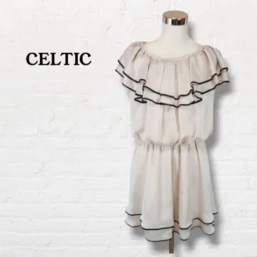 CELTIC 오프숄더 프릴 칼라 시어 원피스 [9] 허리밴딩