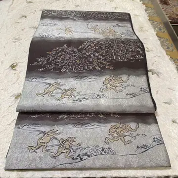 초수기화 무늬가 짜인 후쿠로 오비 202509153