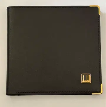 새상품 dunhill 접이식 지갑 블랙 가죽 던힐 더스트백 포함