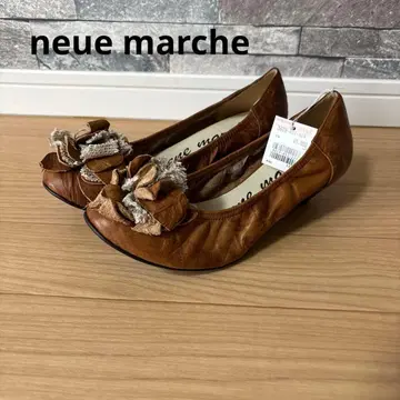 노이에 마르쉐 브라운 발레 슈즈 일본제 천연 가죽 23.0