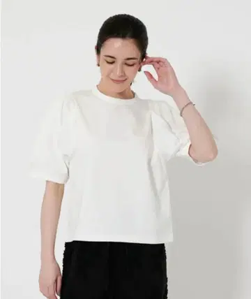 BEAUTY&YOUTH/코튼 턱 슬리브 TEE